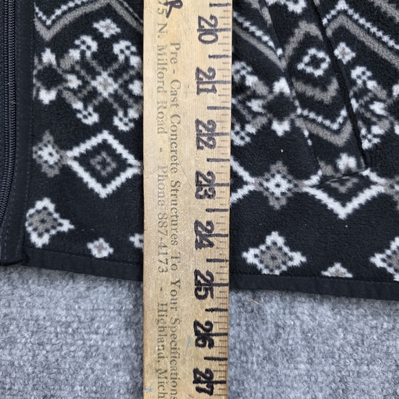 Croft & Barrow Black White Fair Isle Sherpa Fleece Vest WXL Oversized - Picture 7 of 10